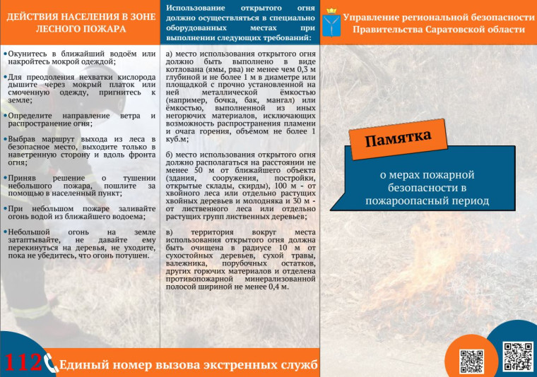 Внимание! Меры пожарной безопасности в пожароопасный период.